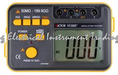 Цифровой тестер сопротивления изоляции Victor VC60E + Мегаомметр Измеритель