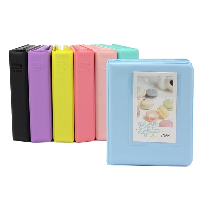 Конфетный цвет 64 кармана 3 дюйма фото бумага книга альбом Fujifilm Instax фильмы мгновенный мини 9 8 7s 70 25 90 кредитное имя держатель для карт