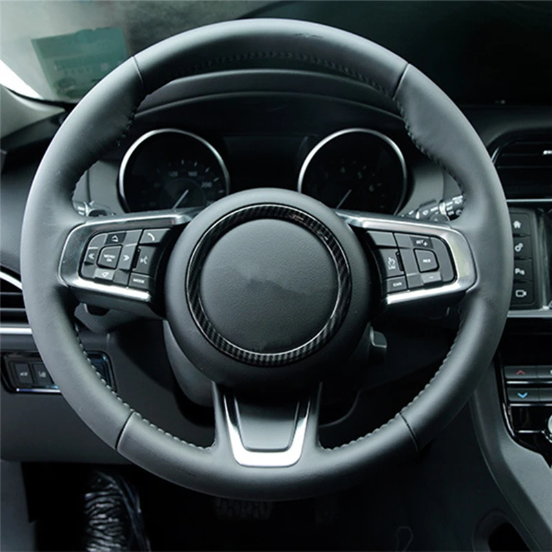Автомобильное рулевое колесо круглая декоративная крышка отделка для Jaguar XE X760 XF