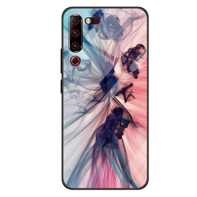 Красный Чехол из закаленного стекла для lenovo Z6 Pro, силиконовая Мягкая задняя крышка для lenovo Z 6 Pro, чехол для телефона с мультяшным рисунком s L78051 - Цвет: Красный