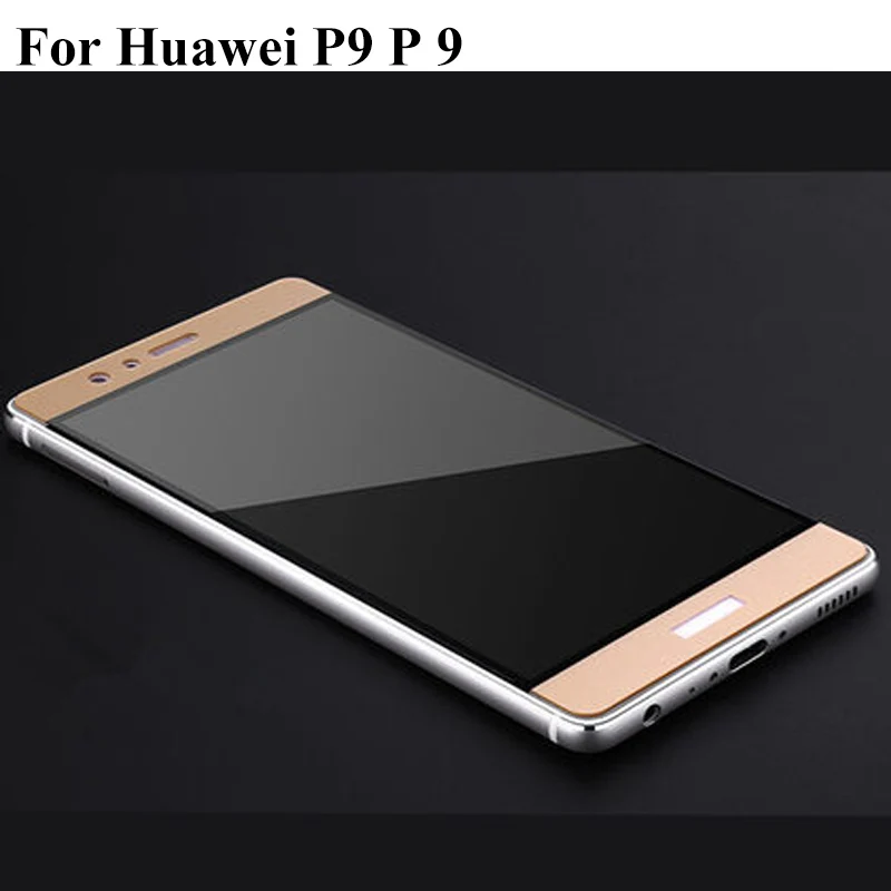 Ультратонкое закаленное стекло 9H золотистого и белого цвета для Huawei P9 P 9