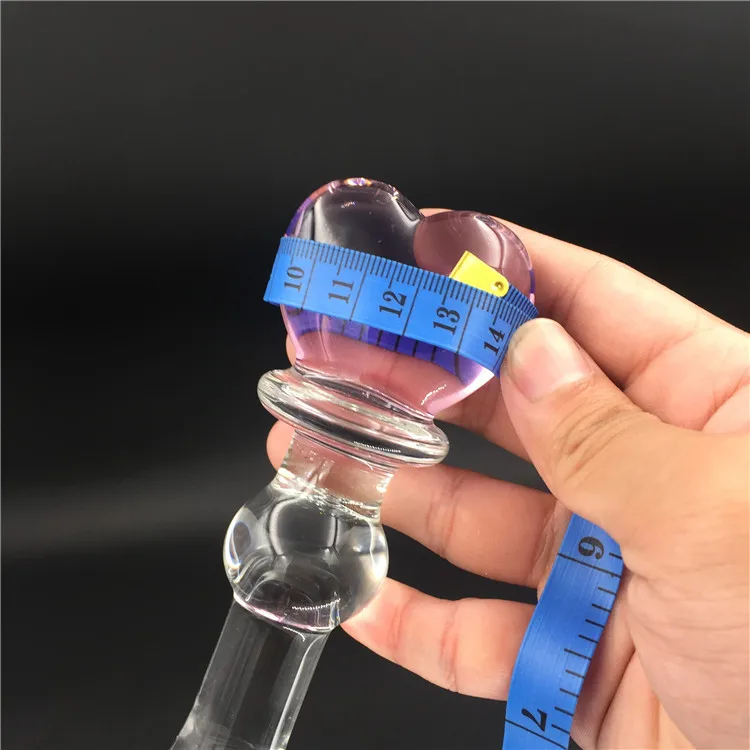 Unisex Heart-shaped Pull Ring Glass Dildo Anal Beads Male Prostate Massager Woman's G-spot Stimulator Adult Products Sex Shop | Красота и