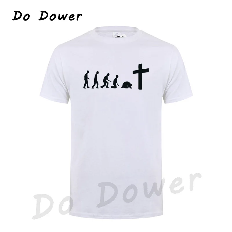 White God Is Love Jesus Is Wonderful Team Jesus Evolution Real men Pray футболка христианский Иисус религиозная вера Христос Футболка - Цвет: White