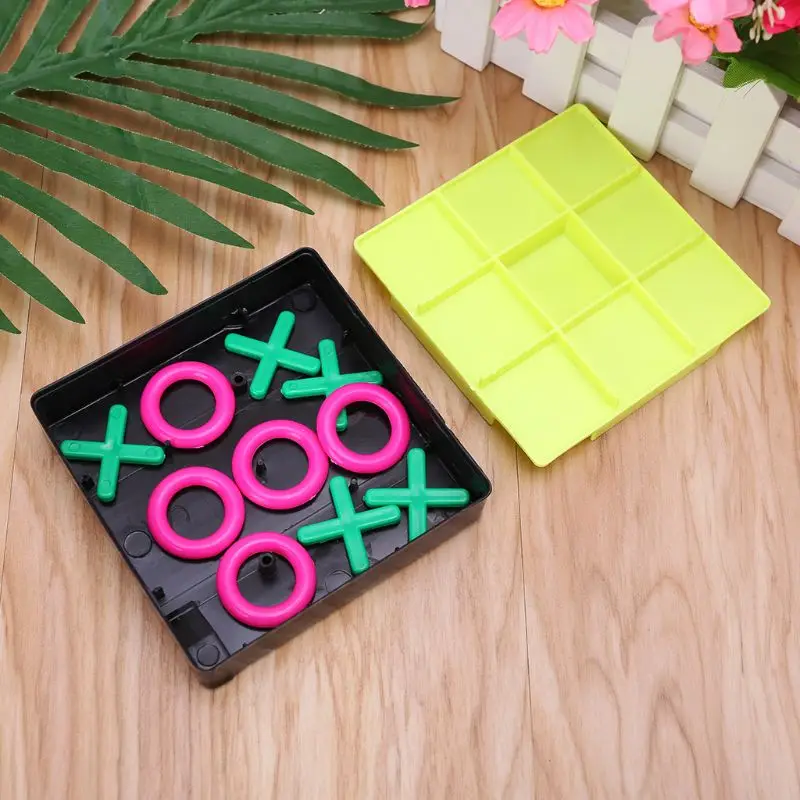 Шахматные игры Пластиковые O X Tic Tac Toe шахматы набор игрушек детские мозговые