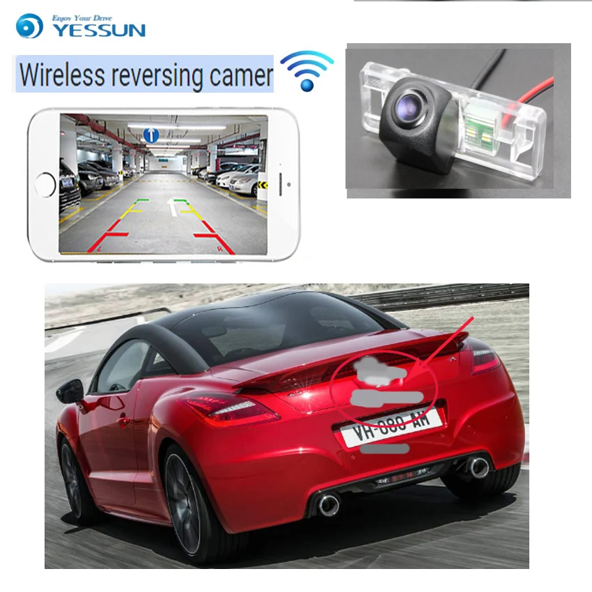 Новое поступление YESSUN! Автомобильная беспроводная камера заднего вида hd для Peugeot