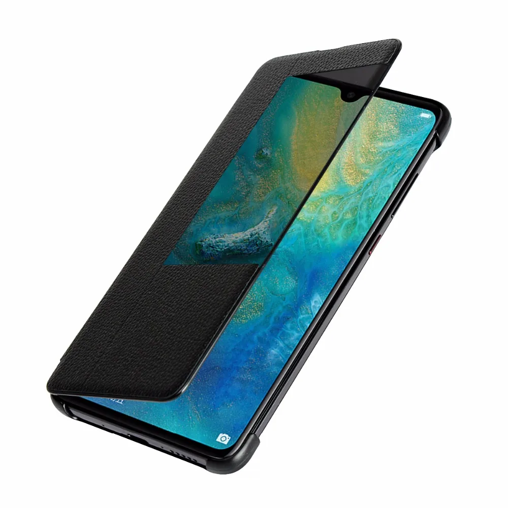 Роскошный чехол кошелек из натуральной кожи для huawei mate 20 Pro откидная крышка