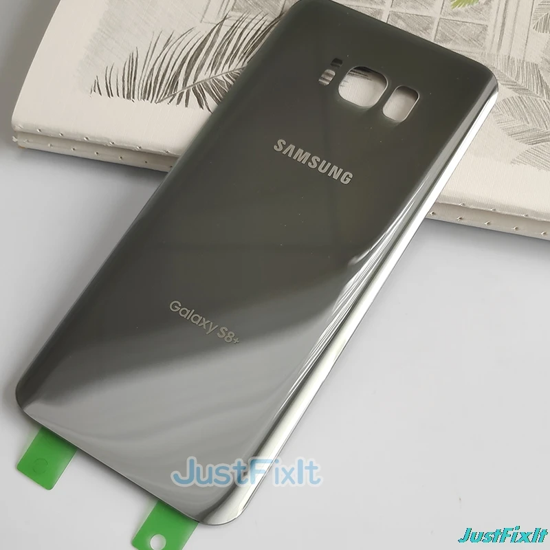 silver Сменная крышка батареи для SAMSUNG Galaxy S8+ S8 Plus G955 G955F Задняя крышка батареи задняя крышка стекло Корпус чехол - Цвет: silver