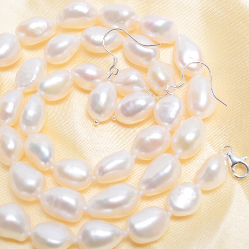 Женские серьги из натурального пресноводного жемчуга ASHIQI ожерелье настоящего 925