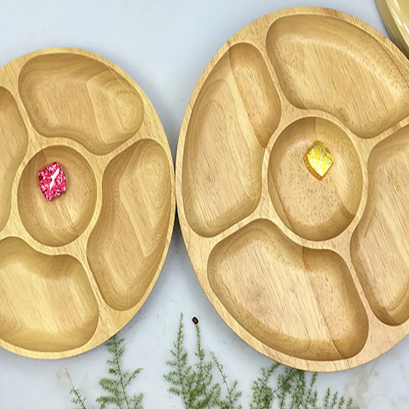 Деревянная Бытовая тарелка для фруктов ручной работы закусок из Таиланда