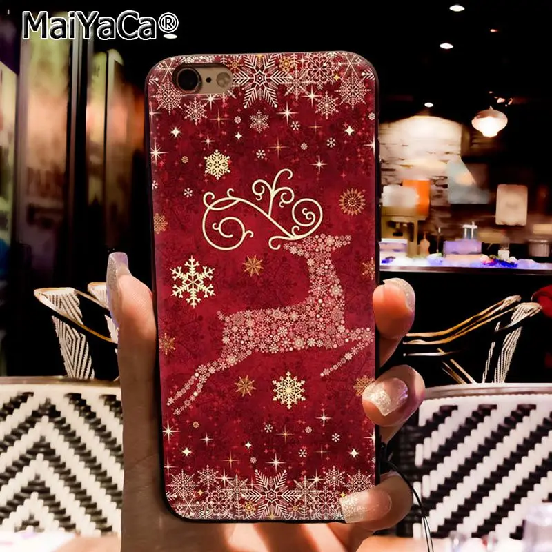 A8 Чехол для телефона MaiYaCa Merry Christmas Снежинка для iphone 11 Pro 11Pro Max 6S 6plus 7 7plus 8 8Plus X Xs MAX 5 5S XR - Цвет: A8