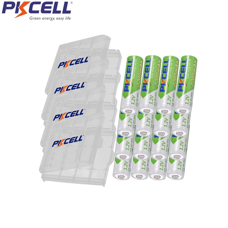 16 шт. аккумуляторная батарея PKCELL AA 2200 мАч aa nimh 1 2 В NIMH низкоразряжаемые