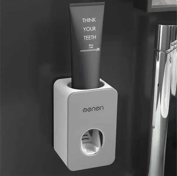 Toothpaste Dispenser Магнитная Адсорбция перевернутый держатель зубной щетки макияж моющее средство телефон зубная паста ванная комната хранения настенное крепление ванной набор - Цвет: Toothpaste Dispenser