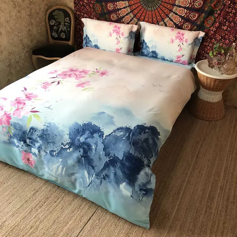Комплект постельного белья из шелка 4 шт.|silk bed set|duvet cover setbed set |