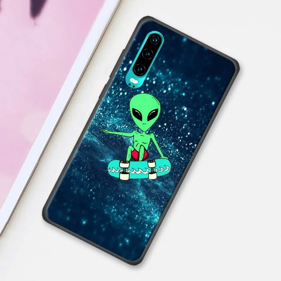 Милый черный чехол Alien Believe UFO ET для huawei P30 20 Pro P10 P20 P30 Lite mate 10 20 Lite P Smart Plus