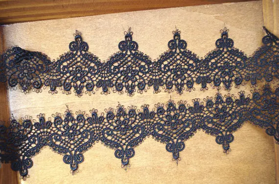 

10 YARDS Black Lace Trim Venise Lace Trim Crochet Lace Trim
