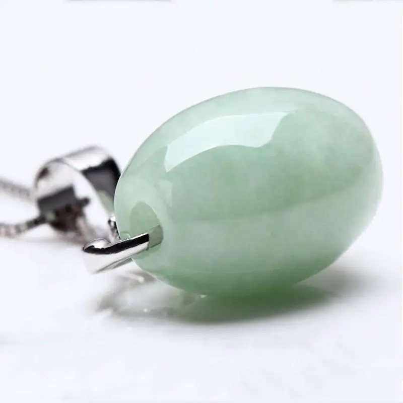 Натуральный Бирма грузовой транспортер Passepartout jadeite кулон ожерелье Мода S925