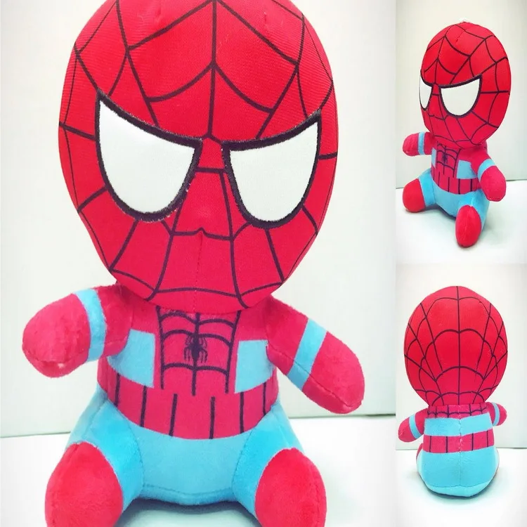 Spider-man Чучела Marvel Мстители эндшпиль плюшевые куклы супер герой Железный человек Капитан Америка Тор Халк Человек-паук плюшевые хлопковые игрушки Детский подарок - Цвет: Spider-man