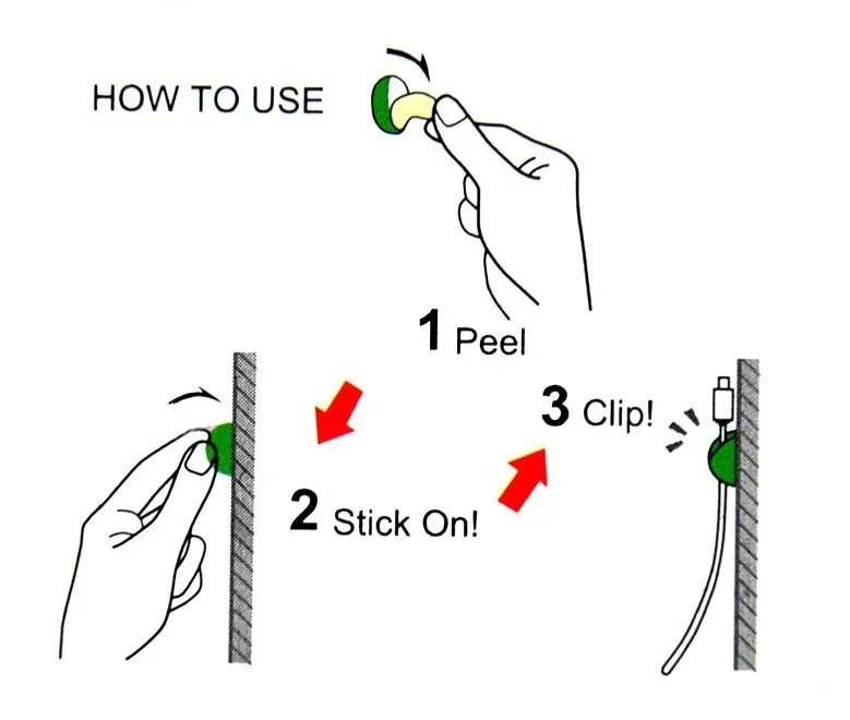 50 шт./лот черный/белый Мини Многофункциональный кабельный органайзер кабелей