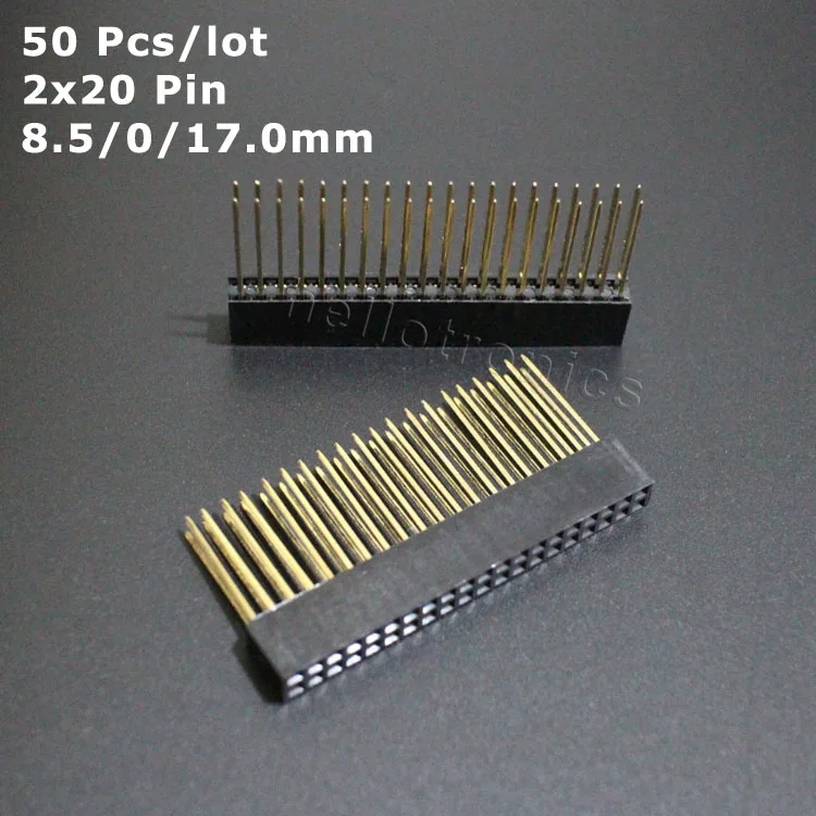 Hellotronics 50Pcs/Lot Stacking Header for Raspberry Pi A+ B+ 2 3 4 - 2x20 Extra Tall Stackable Female | Обустройство дома