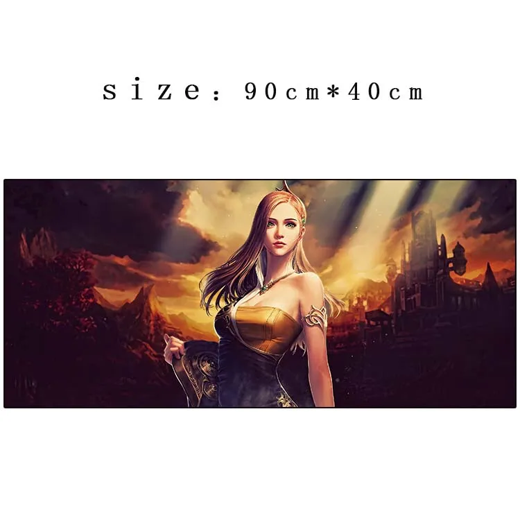 900x400x2 мм игровой коврик для мыши с аниме ведьмаками для ноутбука, ПК, коврик для мыши с замком, нескользящий коврик для ноутбука, клавиатуры, мыши - Цвет: 2