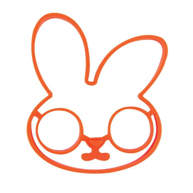 1 шт. кролик мультфильм оранжевый силикон жарить яйцо рамка яиц формы для блинов