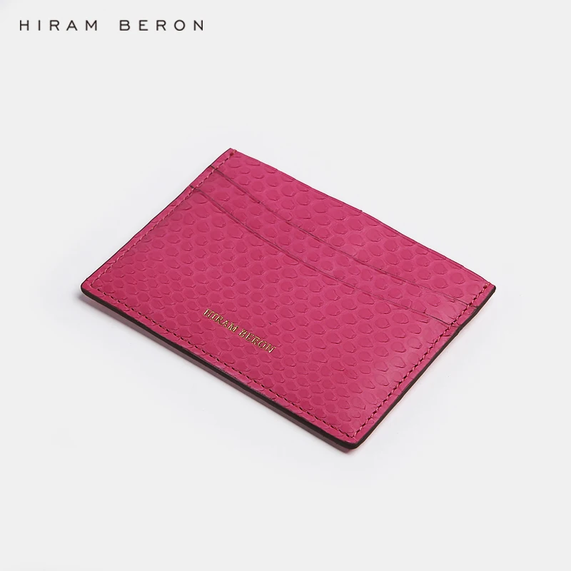 Роскошный кошелек Hiram Beron из змеиной кожи с именем под заказ Подарочная коробка