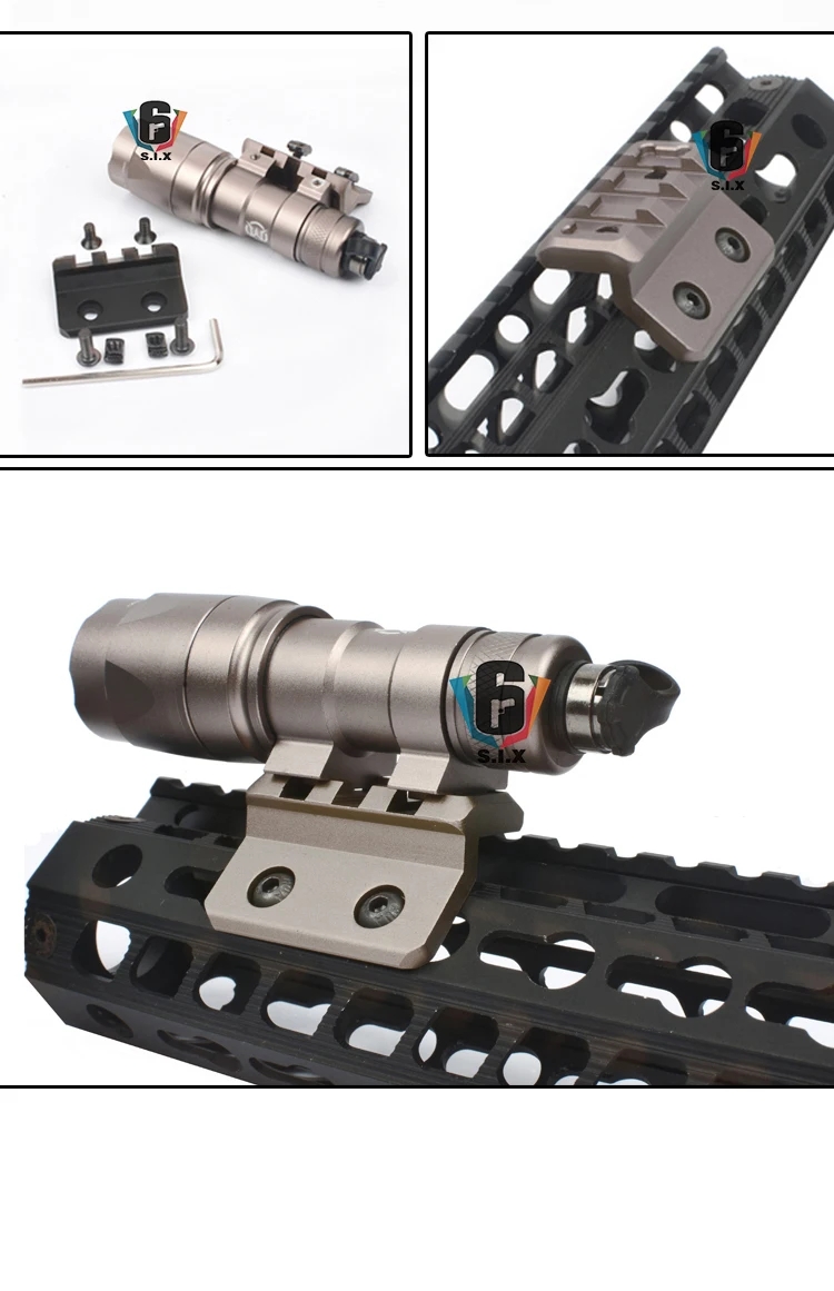 M-LOK Keymod рельсовый держатель тактического фонаря для Surefir M300 M600 Scout светильник M600C для Пикатинни