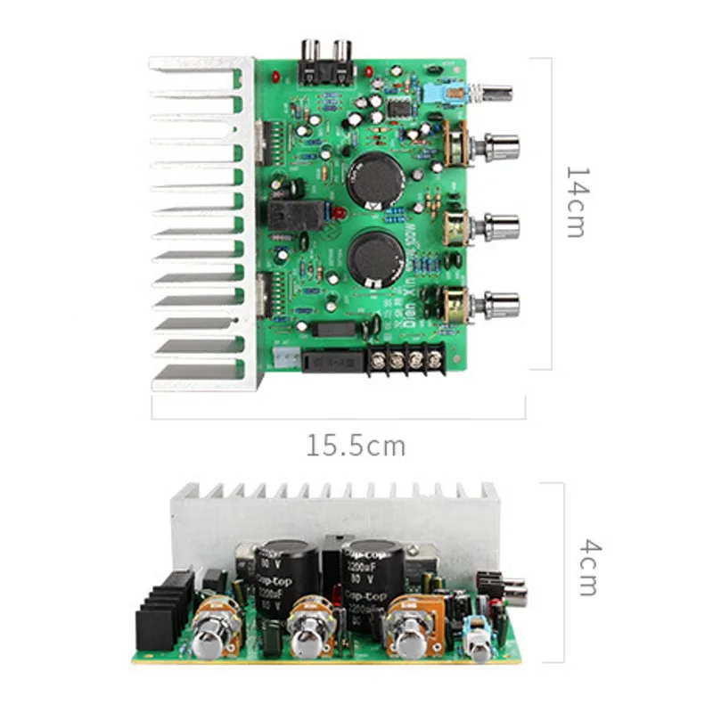 Lusya TDA7294 Hi Fi 2 0 стерео аудио Мощность усилитель доска 100 Вт + 100w RCA тональная плата