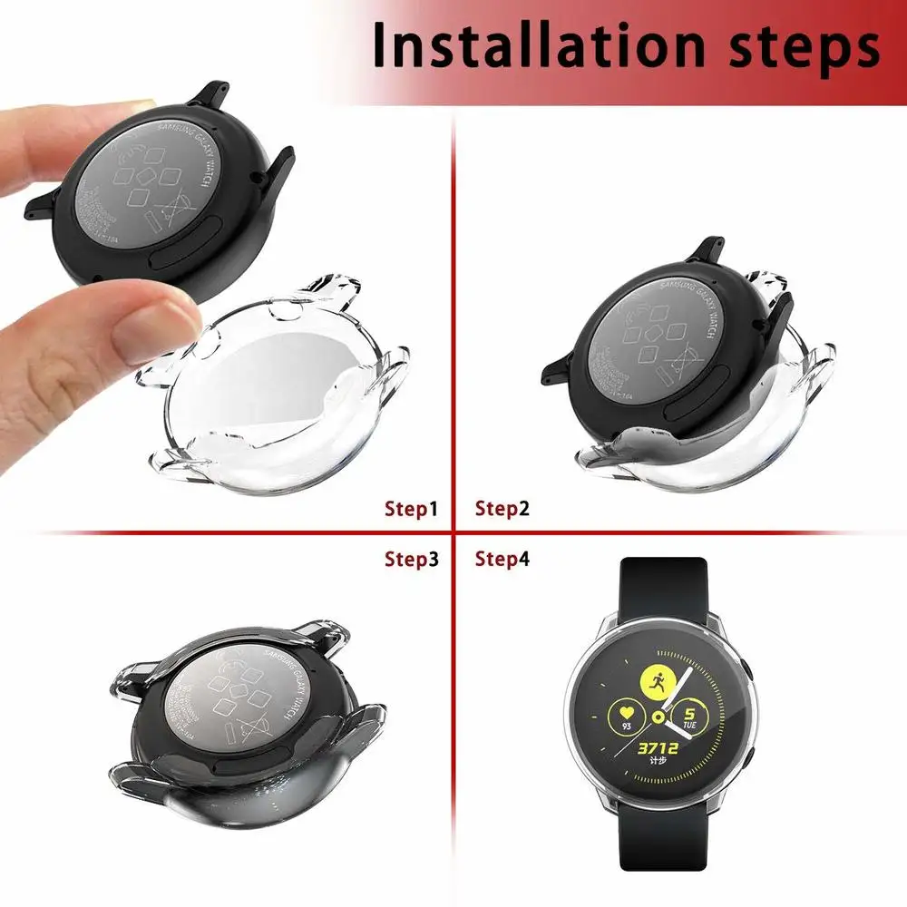 Защитный чехол с покрытием для samsung Galaxy Watch Active 40 мм, мягкий ТПУ, защитный чехол для samsung Galaxy Watch Active