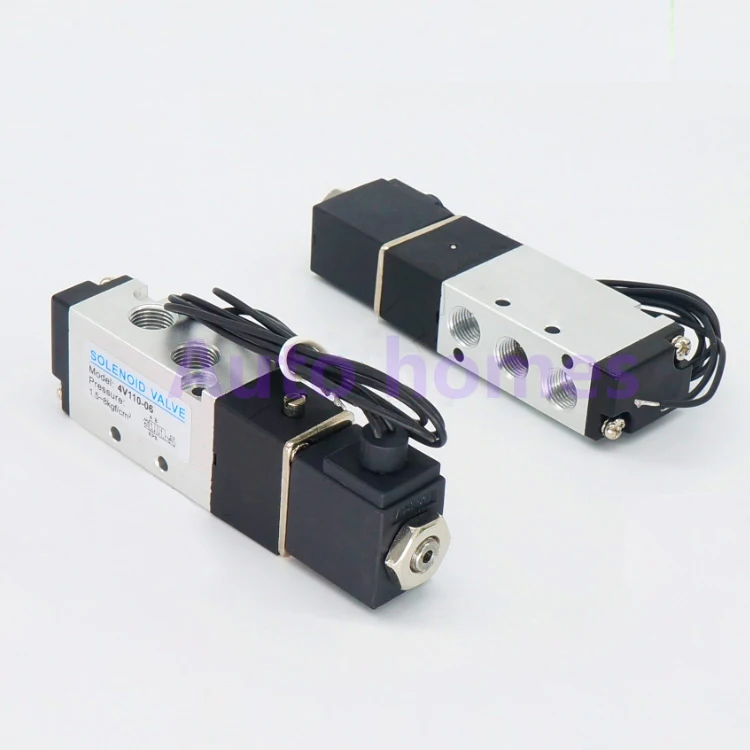 Пневматический Соленоидный клапан 4V110 06 M5 порт 1/8 &quotBSP 12V 24v DC 5/2 регулирующий с