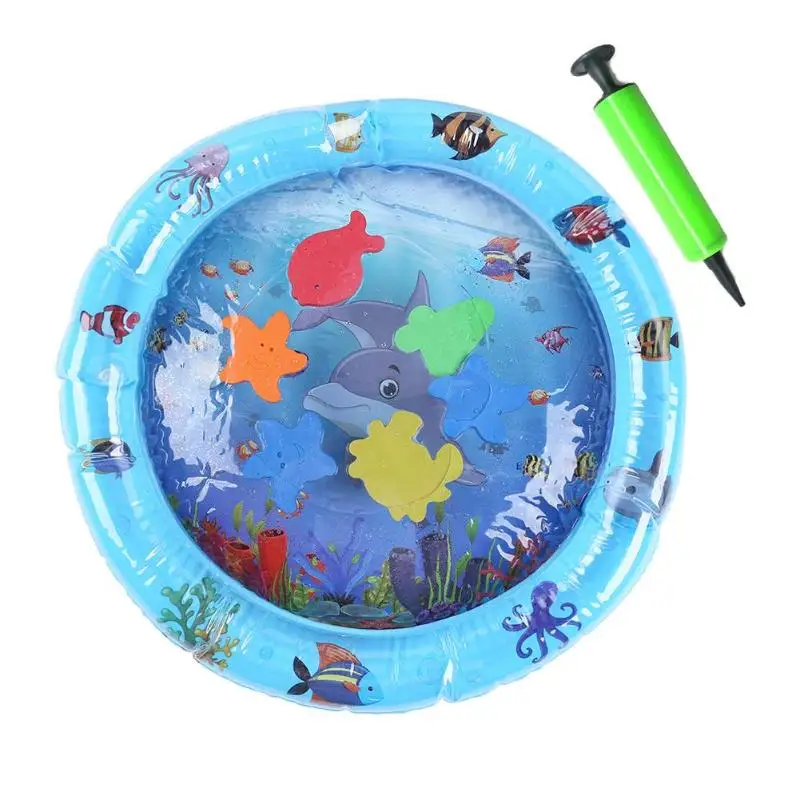 55x55cm Летний детский игровой коврик для воды, Забавная детская надувная подушка, многофункциональный детский игровой коврик для малышей, игрушки двойного назначения, утолщенный ПВХ потрепанный коврик - Цвет: 55x55cm