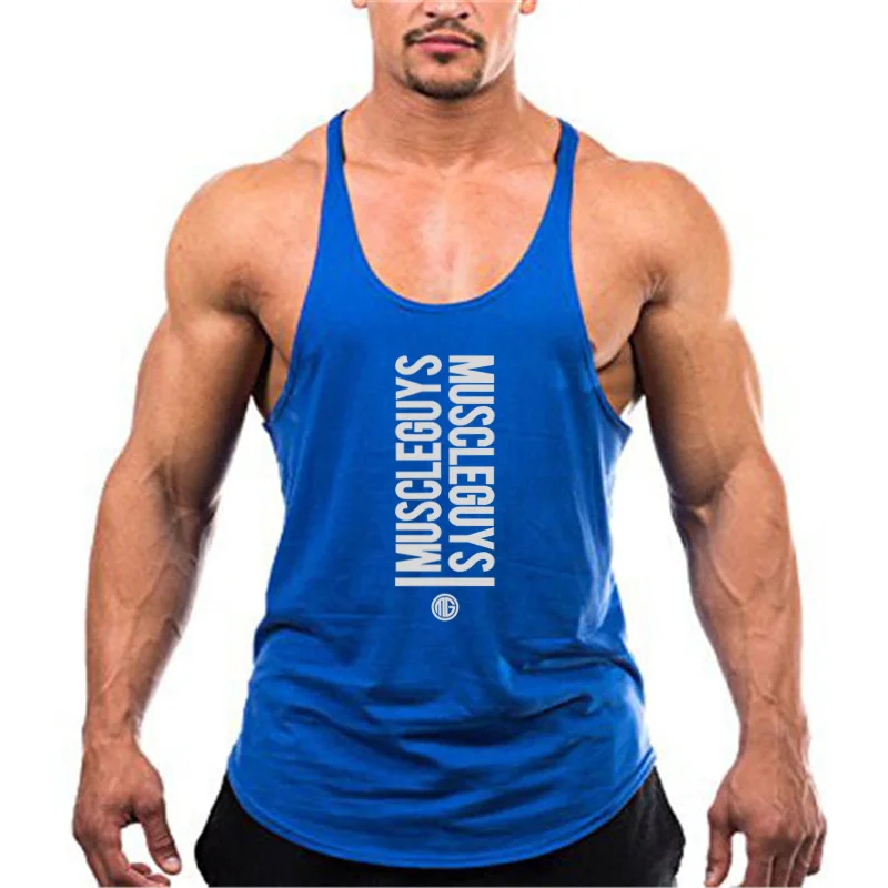 Летние майки Muscleguys для фитнеса мужские спортивные stringer мужская рубашка canotta