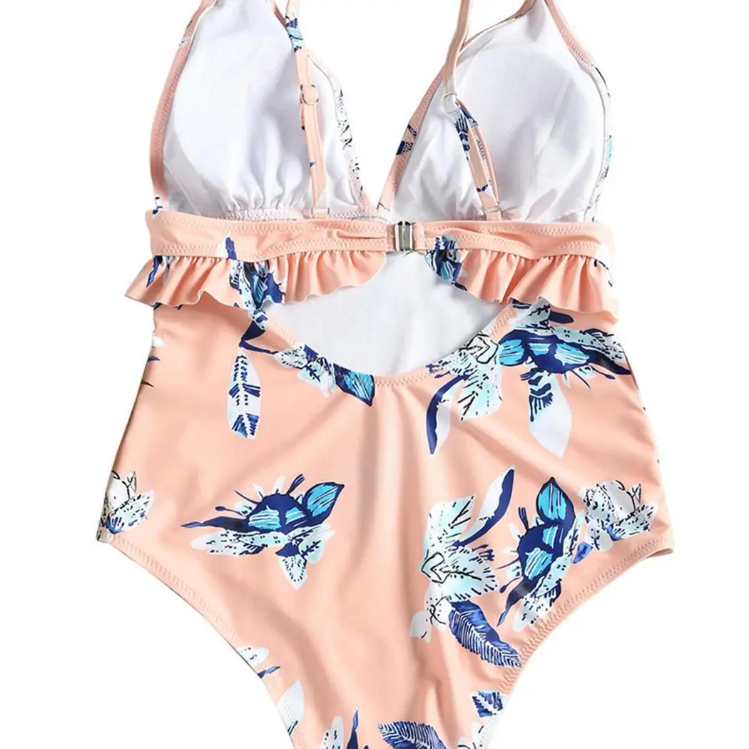 Женский цветочный Спагетти ремень без рукавов с открытой спиной летнее обычное