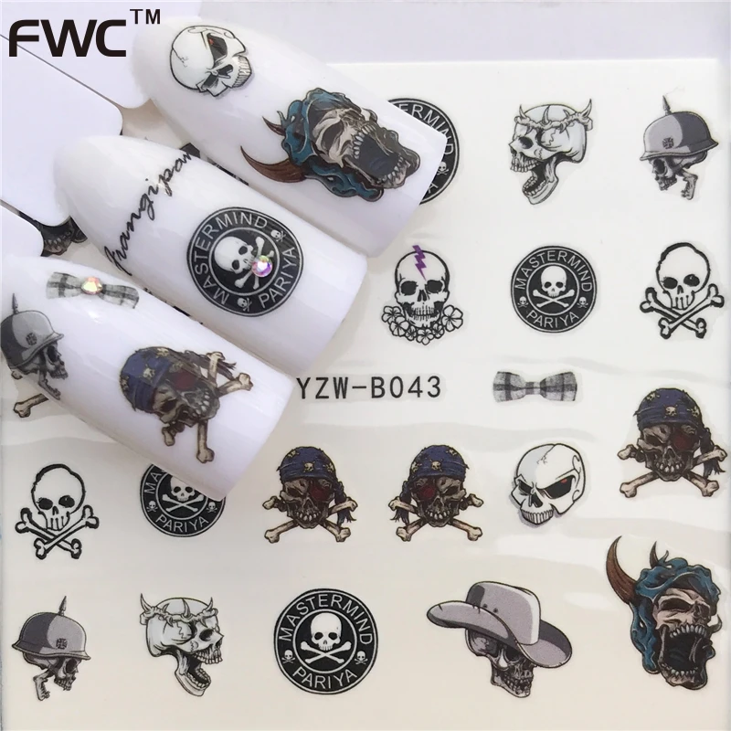 

1 PC Punk/Gradient Flower Series 3d Nail Stickers Decals Floral/Unicorn Adhesive Manicure Stickers Charm Nail Art Decoration
