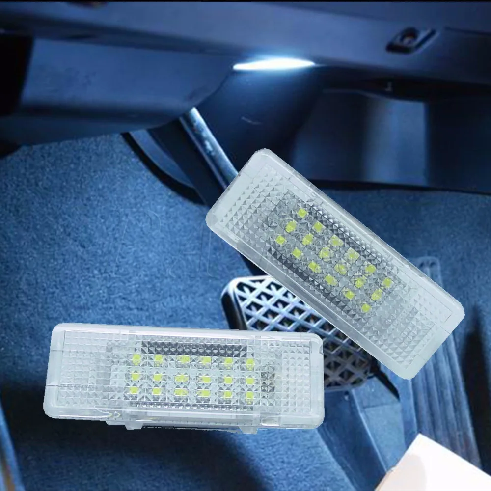 

2x White LED door Courtesy light Footwell lamp no error CAN-Bus For E39 520 535 528 550 M5(1995-2003) footwell & under doors