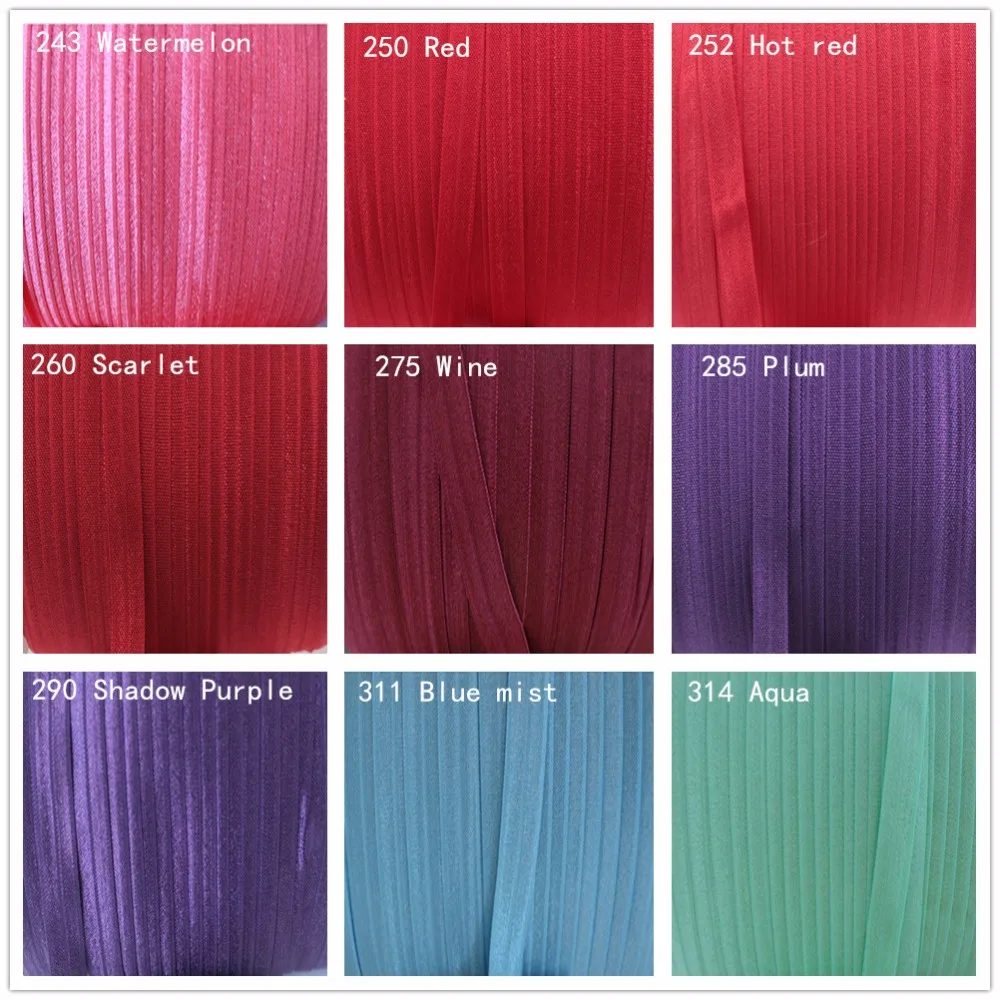 90 colors for you choose 5/8&quot 16mm solid fold over elastic 100 yards per color foe girls hair ties free shipping | Аксессуары для