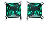 Jewelrypalace квадратный 0.8ct создан красный рубин 925 серебро Серьги-гвоздики модные Серьги для Для женщин Красивые ювелирные изделия бренд