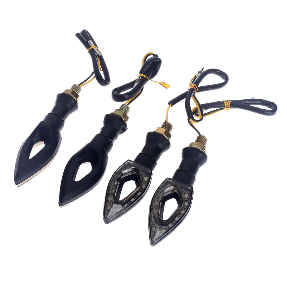 

Указатели поворота Yetaha, 4 шт., универсальные 12 светодиодов для мотоцикла, желтый свет, указатели поворота, лампа для Honda Yamaha