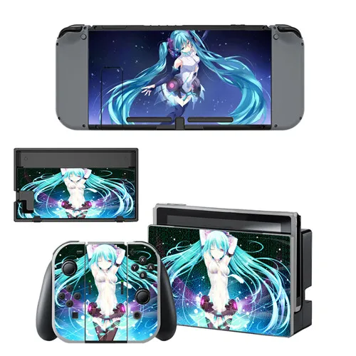 YSNS0318 Hatsune Miku nintendo switch, накладка на кожный переключатель для nintendo Switch NS, контроллер Joy-con - Цвет: YSNS0318