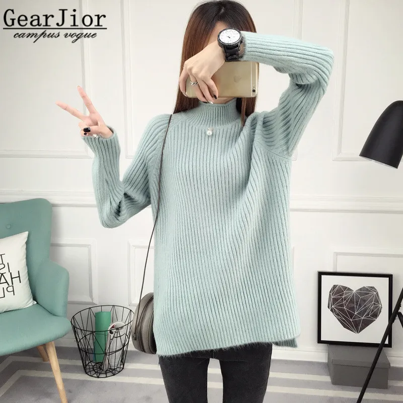 Новинка 2017 Лидер продаж женские на осень-зиму длинная стильная водолазка вязать