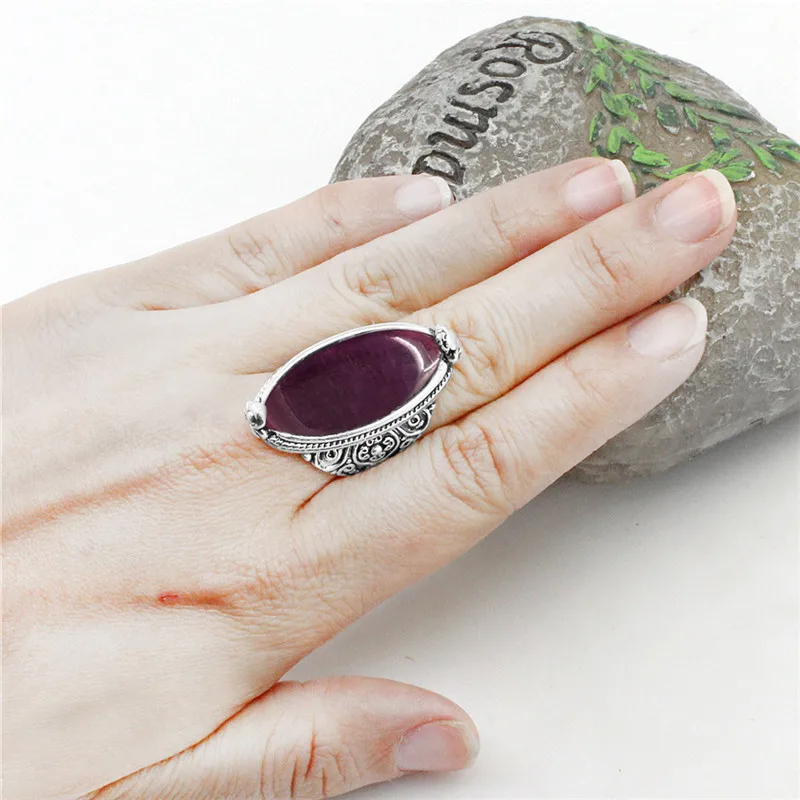 Глаз Форма темно красный опал Ювелирные наборы Цепочки и ожерелья Серьги Кольца