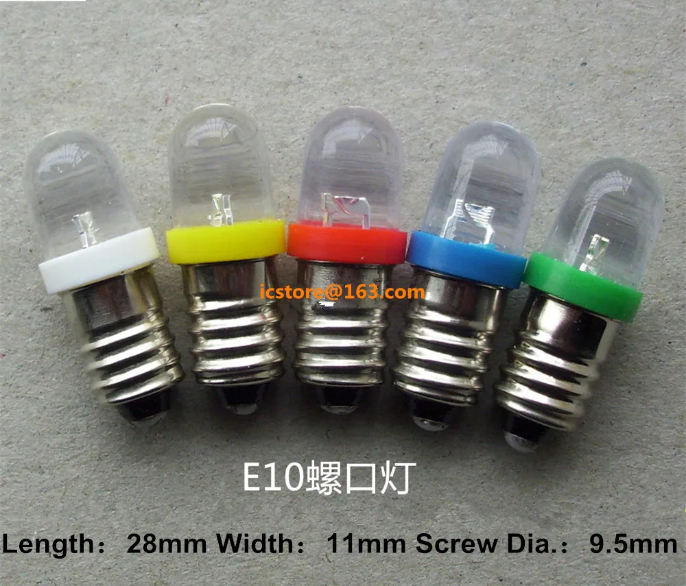 E10 3 В 6 В 9 В 12 В 24VDC Светодиодная лампа для DIY Лионель 10 шт