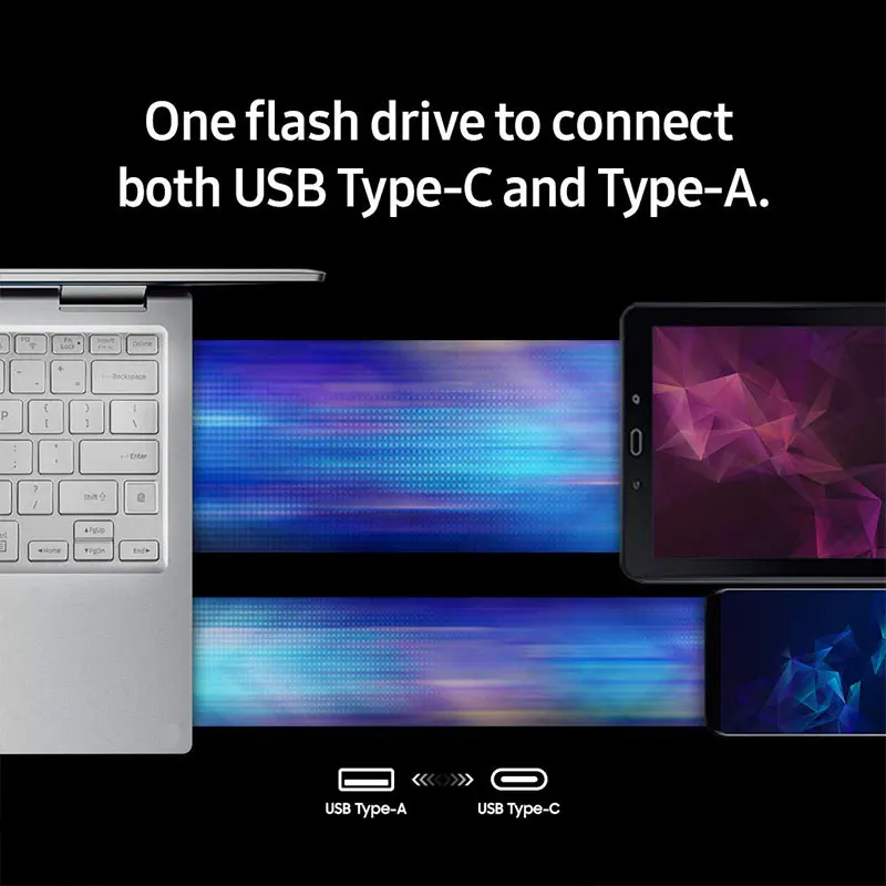 SAMSUNG USB 3,1 флеш-накопитель 64Гб флэшку 32 GB флэш-память 128G Pendrive 256G металлический u-диск DUO Plus 300 МБ/с. для Тип-C/Тип-а