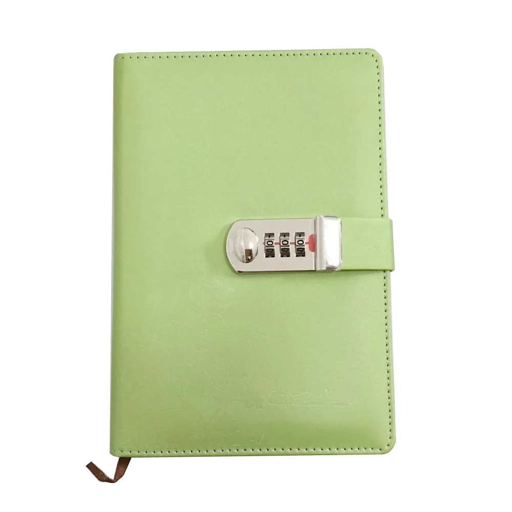 

TATCAT A5 PU Leather Locking Journal Password Notebook with Pen Loop 3 Card Slots 112 Sheet TPN099