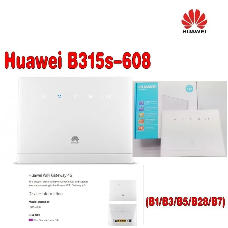 (+ 4G антенна SMA 35dBi антенна) разблокированный Huawei B315 B315s 608 LTE FDD 700/850/1800/2100/2600Mhz|unlocked