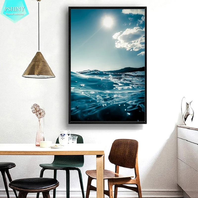 Алмазная вышивка PSHINY 5D сделай сам полный набор для рисования с океаническим