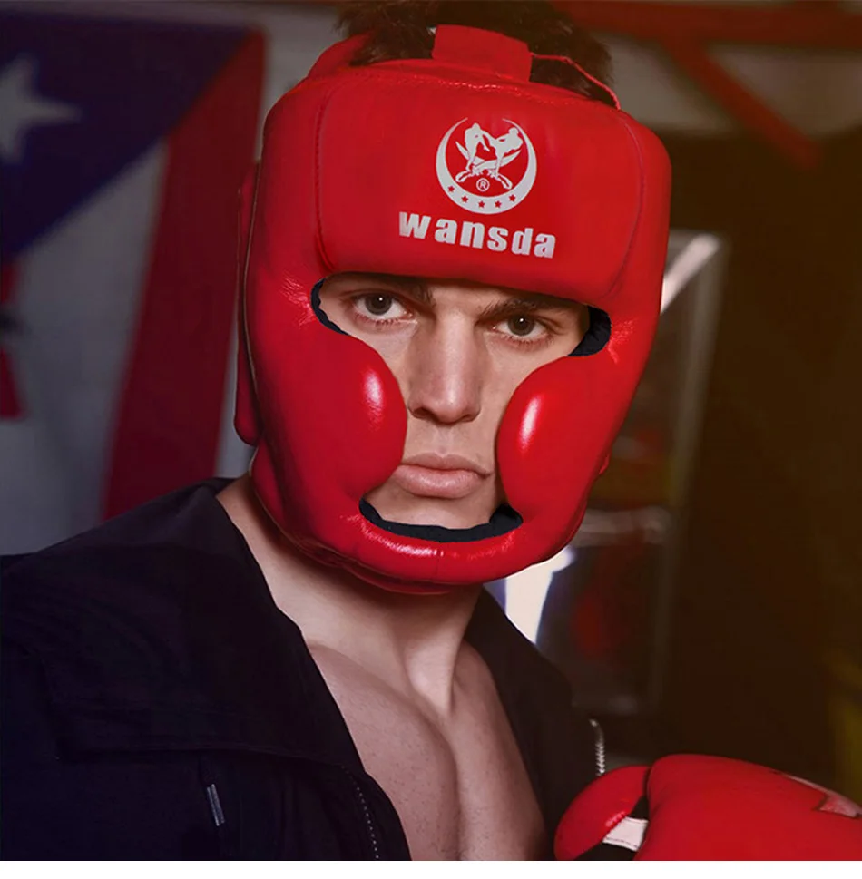 REXCHI кикбоксерский шлем для мужчин и женщин PU Каратэ Муай Тай Guantes De Boxeo Free Fight ММА Санда обучение взрослых детское оборудование