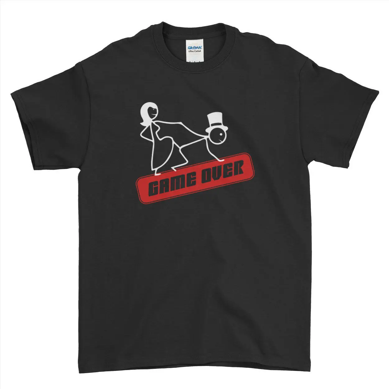 Bachelor Wedding T Shirt Top Stag Party Night Do Slave! Game Over! | Мужская одежда