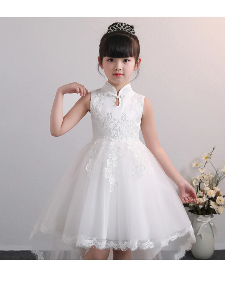 Children's beautiful dress summer new trailing princess girls wear baby flower primary school costumes | Детская одежда и