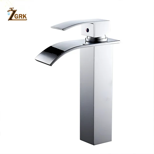 SLT093L ZGRK кран для раковины, современный белый кран для ванной комнаты, водопады, Смесители на одно отверстие, кран для холодной и горячей воды, Черный кран для раковины, смеситель - Цвет: SLT093L
